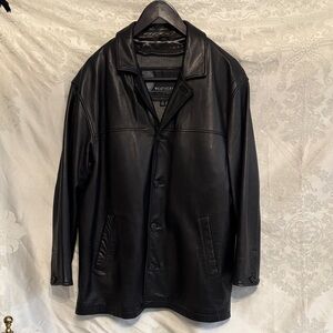 Leather Weatherproof Men's Medium Jacket Black Lined